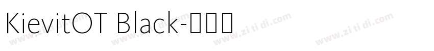 KievitOT Black字体转换